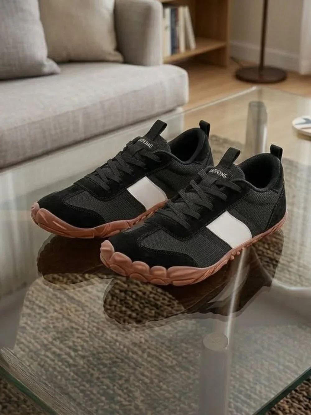 Black Barefoot Minimalist Trail Hiking Shoes